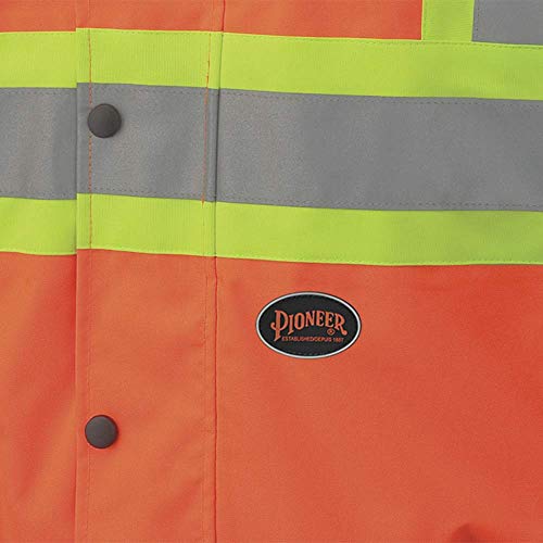 Pioneer V1120350-2XL Winter 6-in-1 Bomber Jacket - 100% Waterproof hi-viz Rainwear, Orange, 2XL - Clothing - Proindustrialequipment