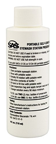 Seguridad SAS 5136-01 4 oz. Conservante para estación de lavado de ojos