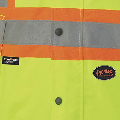 Pioneer V1120360-2XL Winter 6-in-1 Bomber Jacket - 100% Waterproof hi-viz Rainwear, Yellow-Green, 2XL - Clothing - Proindustrialequipment