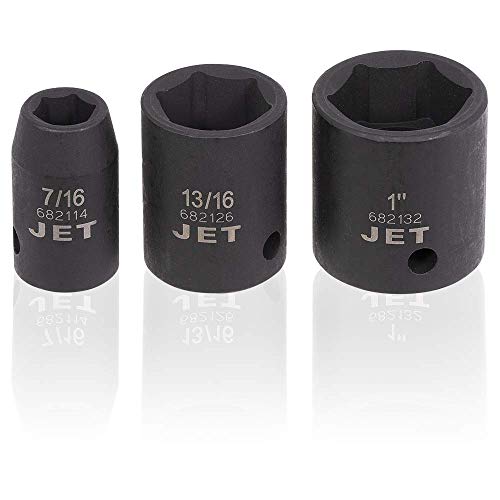 Jet 1/2-inch Drive, 10-Piece Regular SAE Professional Impact Socket Set, 6 Point, 610302 - Sockets and Tools Set - Proindustrialequipment