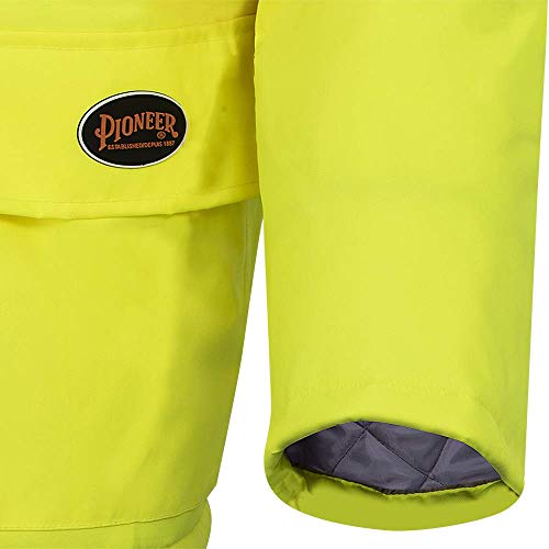 Pioneer Waterproof CSA High-Visibility Winter Safety Parka, 28º C Insulation, Multi-Pockets & Lightweight, Yellow/Green, 2XL, V1150160-2XL - Clothing - Proindustrialequipment
