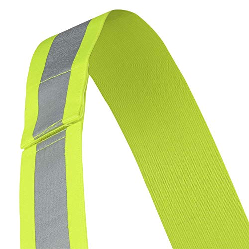 Pioneer 5-Pack Adjustable 4-Point Tear-Away High Visibility Safety Vest Sash, Yellow/Green, Universal, V1040861-O/S - Fall Protection - Proindustrialequipment