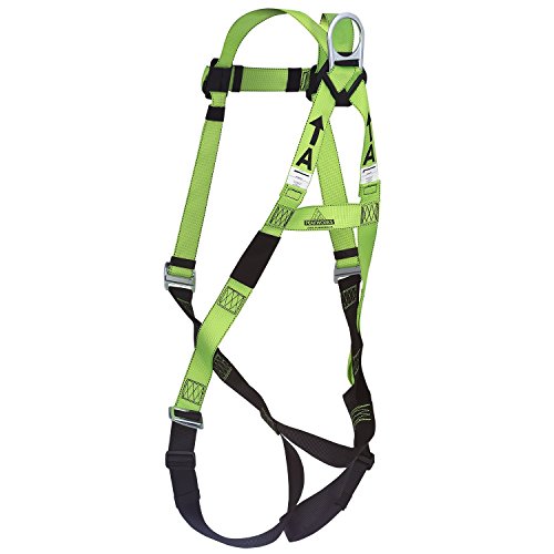 PeakWorks CSA Fall Arrest Kit - 6' POY Shock Absorbing Lanyard With 2 Double Locking Snap hooks And 5-Point Adjustable Safety Harness , V8252116 - Fall Protection - Proindustrialequipment