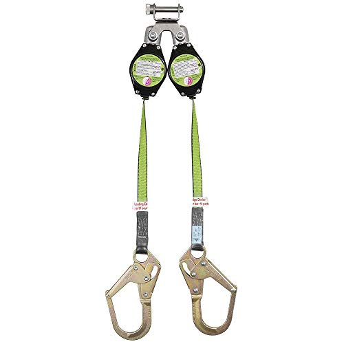 PeakWorks V8455277-5LE LE SRL - 1" Webbing - Aluminum Housing - Type 2 - Twin Leg - Form Hook - 7.5' - Fall Protection - Proindustrialequipment