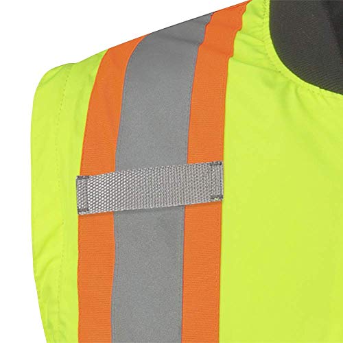 Pioneer V1120161-2XL Winter 6-in-1 Parka Jacket - 100% Waterproof hi-viz Rainwear, Yellow-Green, 2XL - Clothing - Proindustrialequipment