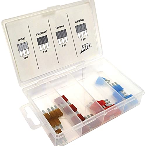 ATD 20-Pc 3-Blade Micro Fuse Assortment ATD-335 - Proindustrialequipment