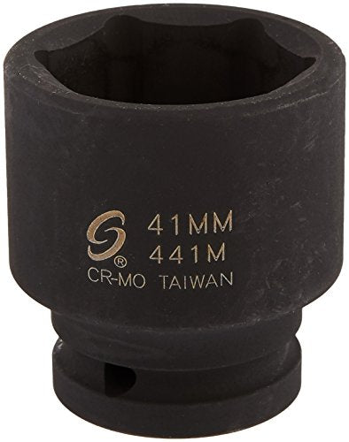 Sunex 441M Douille à choc métrique standard à 6 pans, entraînement 3/4", 41 mm