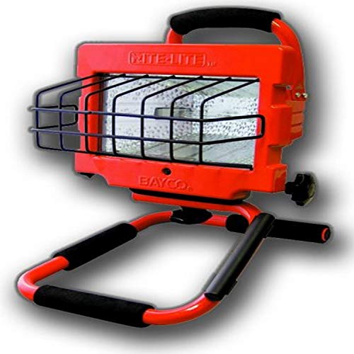 Bayco SL-1003 Professional 500-Watt Halogen Work Light, Red - Proindustrialequipment