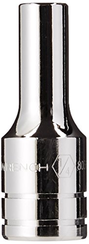 GearWrench 80363S Dado SAE de Longitud Media con Impulsor de 3/8 de Pulgada y 6 Puntos de 1/4 de Pulgada