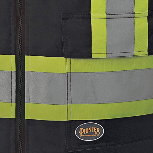 Pioneer V1120370-2XL Winter 6-in-1 Bomber Jacket - 100% Waterproof hi-viz Rainwear, Black, 2XL - Clothing - Proindustrialequipment
