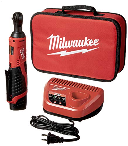 Kit de trinquete inalámbrico de iones de litio de 1/4" Milwaukee M12