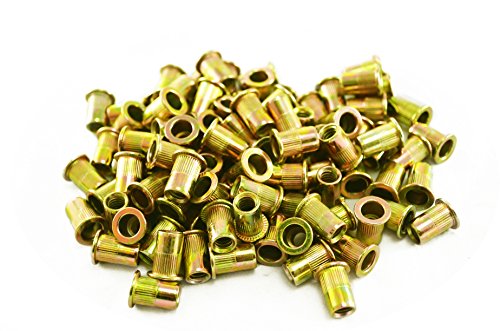 Astro Pneumatic Tool RN6M M6 6mm Steel Rivet Nuts, 100 Piece