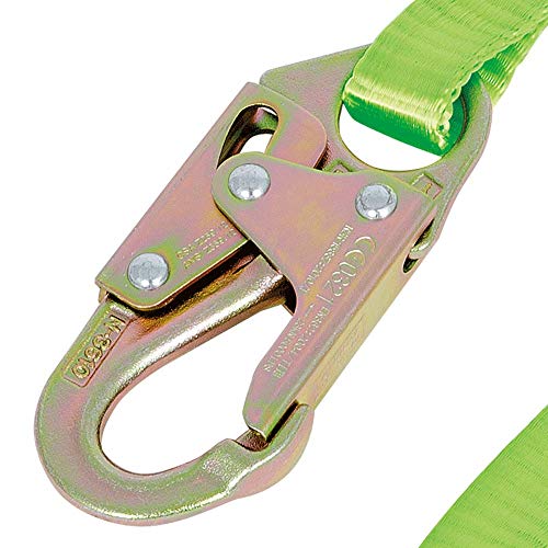 PeakWorks 6' (1.8 m) - 2 Snap Hooks - Fall Arrest Restraint Lanyard Connector, 1" (25 mm) Webbing, V815406 - Fall Protection - Proindustrialequipment