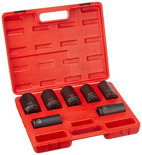 Sunex Internacional 2839 7 ud. Juego de vasos para tuercas de eje de husillo profundo