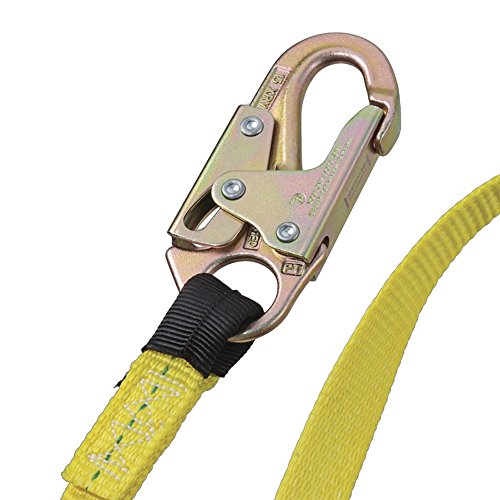 PeakWorks CSA 4' (1.2 m) Shock Pack - Snap Hooks - Twin Leg 100% Tie Off - E6 Shock Absorbing Fall Arrest Lanyard Connector, 1" Webbing, V8104404 - Fall Protection - Proindustrialequipment