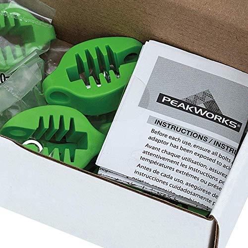 Peakworks V8561502 Flat Clamp - 15/16" to 5/16" Tool Tethering System (Pack of 10) - Fall Protection - Proindustrialequipment