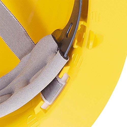 Sellstrom CSA Type 1 Class E Full Brim Hard Hat, 4-Point Suspension With Height Adjustments and Accessory Slots, Yellow, S69210 - Fall Protection - Proindustrialequipment