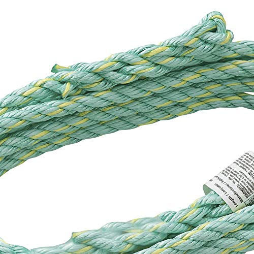 PeakWorks V84013025 - Carabiner & Back Splice - 25' (7.6 m), 5/8" Polysteel Rope - Fall Protection Vertical Lifeline - Fall Protection - Proindustrialequipment
