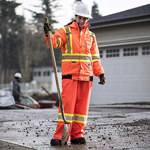 Pioneer V1120350-2XL Winter 6-in-1 Bomber Jacket - 100% Waterproof hi-viz Rainwear, Orange, 2XL - Clothing - Proindustrialequipment