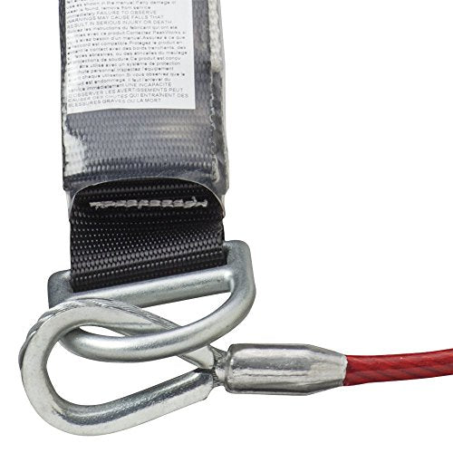 PeakWorks CSA 4' (1.2 m) Shock Pack - Snap & Form Hooks - Single Leg - E4 Shock Absorbing Fall Arrest Lanyard Connector, 1/4" Galvanized Cable, V8108124 - Fall Protection - Proindustrialequipment