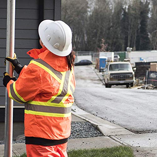 Pioneer V1120350-2XL Winter 6-in-1 Bomber Jacket - 100% Waterproof hi-viz Rainwear, Orange, 2XL - Clothing - Proindustrialequipment