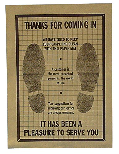 Tapis de sol jetable en papier à dos poly JohnDow Industries PFM-500P (boîte/500)