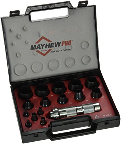 Mayhew Pro 66000 Jeu de poinçons creux impériaux SAE de 1/8" à 1-3/16", 16 pièces