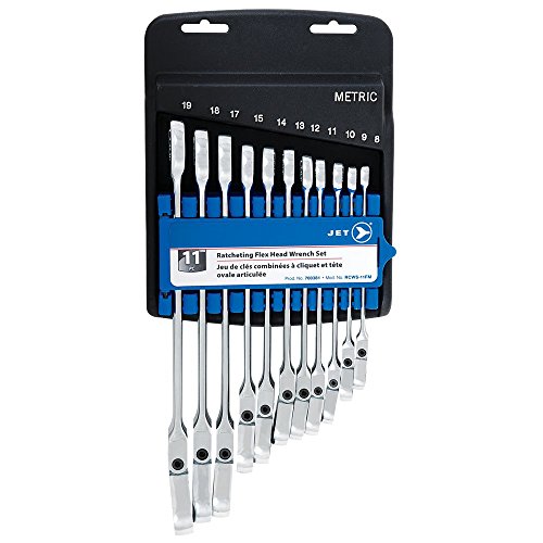 Jet 11-Piece Metric Flex Head Ratchet Combination Wrench Set, 700381 - Wrenches - Proindustrialequipment