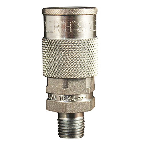 Milton Industries S-1834 1/4" MNPT H Style Coupler, Single