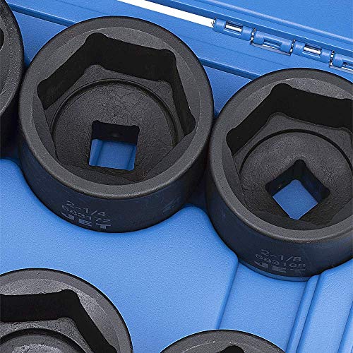 Jet 3/4-inch Drive, Jumbo 8-Piece Deep SAE Professional Impact Socket Set, 6 Point, 610404