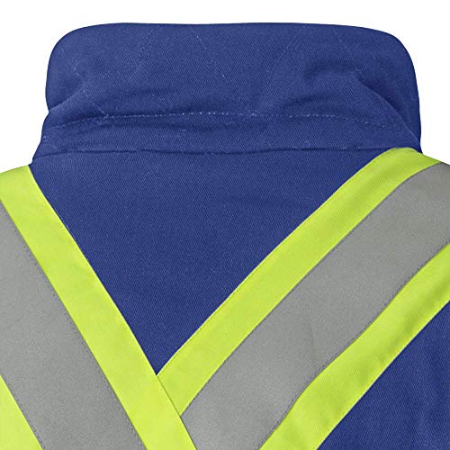 Pioneer V2560210-XL Flame Resistant Quilted Cotton Safety Parka, Royal-XL - Clothing - Proindustrialequipment