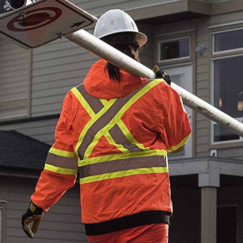 Pioneer V1120350-2XL Winter 6-in-1 Bomber Jacket - 100% Waterproof hi-viz Rainwear, Orange, 2XL - Clothing - Proindustrialequipment