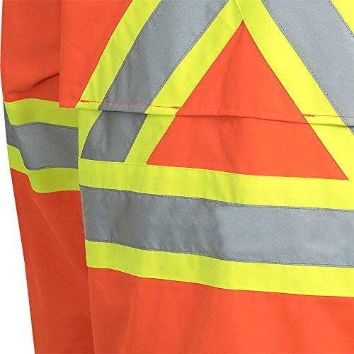Pioneer V1081350-2XL Hi-Viz Safety Rain Jacket, Tear and Abrasion Resistant, Orange, 2XL - Clothing - Proindustrialequipment