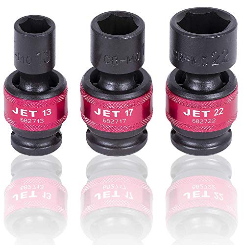 Jet 1/2-inch Drive, 9-Piece Universal Regular Metric Professional Impact Socket Set, 6 Point, 610388 - Sockets and Tools Set - Proindustrialequipment