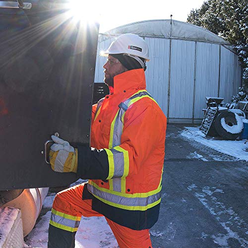 Pioneer V1120151-2XL Winter 6-in-1 Parka Jacket - 100% Waterproof hi-viz Rainwear, Orange, 2XL - Clothing - Proindustrialequipment