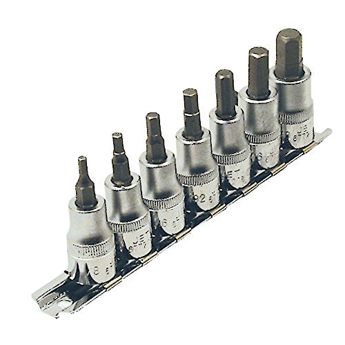 Jet 601201-7-Piece 3/8-inch Drive S.A.E Hex Bit Socket Sets - Sockets and Tools Set - Proindustrialequipment