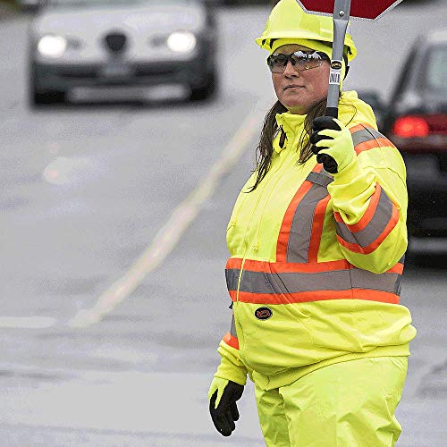 Pioneer V1060460-2XL High Visibility Safety Hoodie, Polyester Fleece, Yellow-Green, 2XL - Clothing - Proindustrialequipment