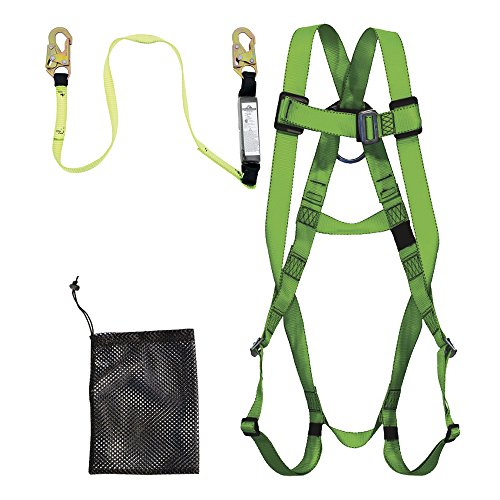 PeakWorks CSA Fall Arrest Kit - 6' SP Shock Absorbing Lanyard With 2 Double Locking Snap hooks And 3-Point Adjustable Safety Harness , V8252036 - Fall Protection - Proindustrialequipment