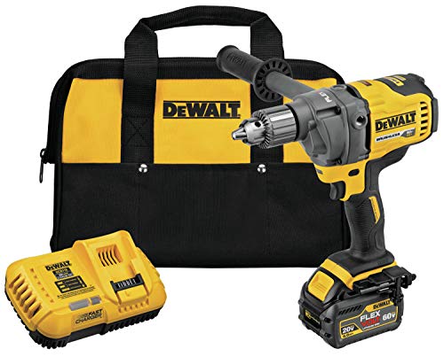 Taladro inalámbrico DEWALT 60V MAX para mezclar concreto, sistema de embrague electrónico (DCD130T1)