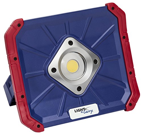 Light-N-Carry LNC2551 Lampe de travail LED COB rechargeable (4000 lumens, 2 piles) Base magnétique puissante
