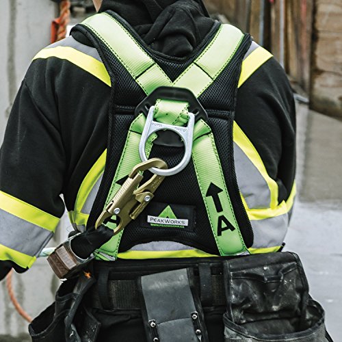 PeakWorks 1 D-Ring PeakPro Fall Protection Full Body Safety Harness, CSA & ANSI Certified, Class A - Fall Arrest, V8006100 - Fall Protection - Proindustrialequipment