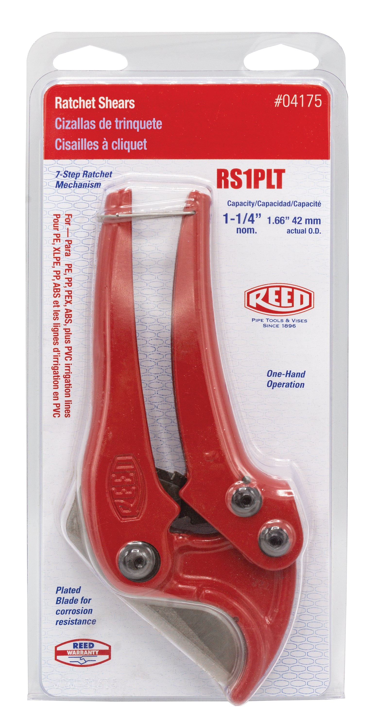 REED Tool RS1PLT 1-1/4-Inch Ratchet Shears - Tools - Proindustrialequipment