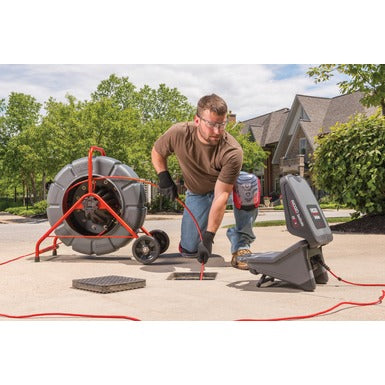 RIDGID 63603 200' Standard SeeSnake Self Leveling TruSense Sewer Camera Reel, Sewer Inspection