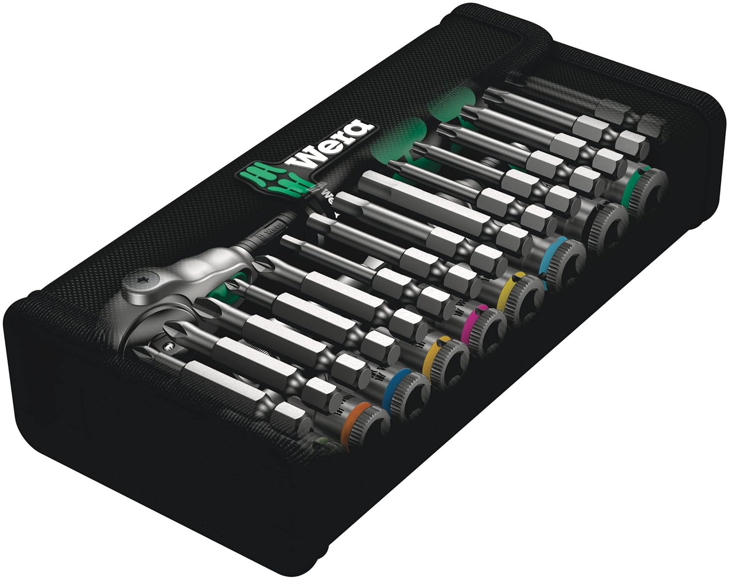 Wera 05004016001 8100 SA 6 Zyklop Metric Speed Ratchet Set, 28 Piece, 1/4-Inch Drive