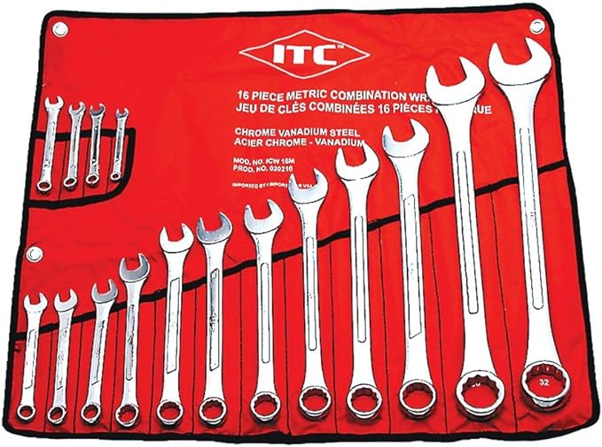 Pioneer 16-Piece Metric Combination Wrench Set, 20216