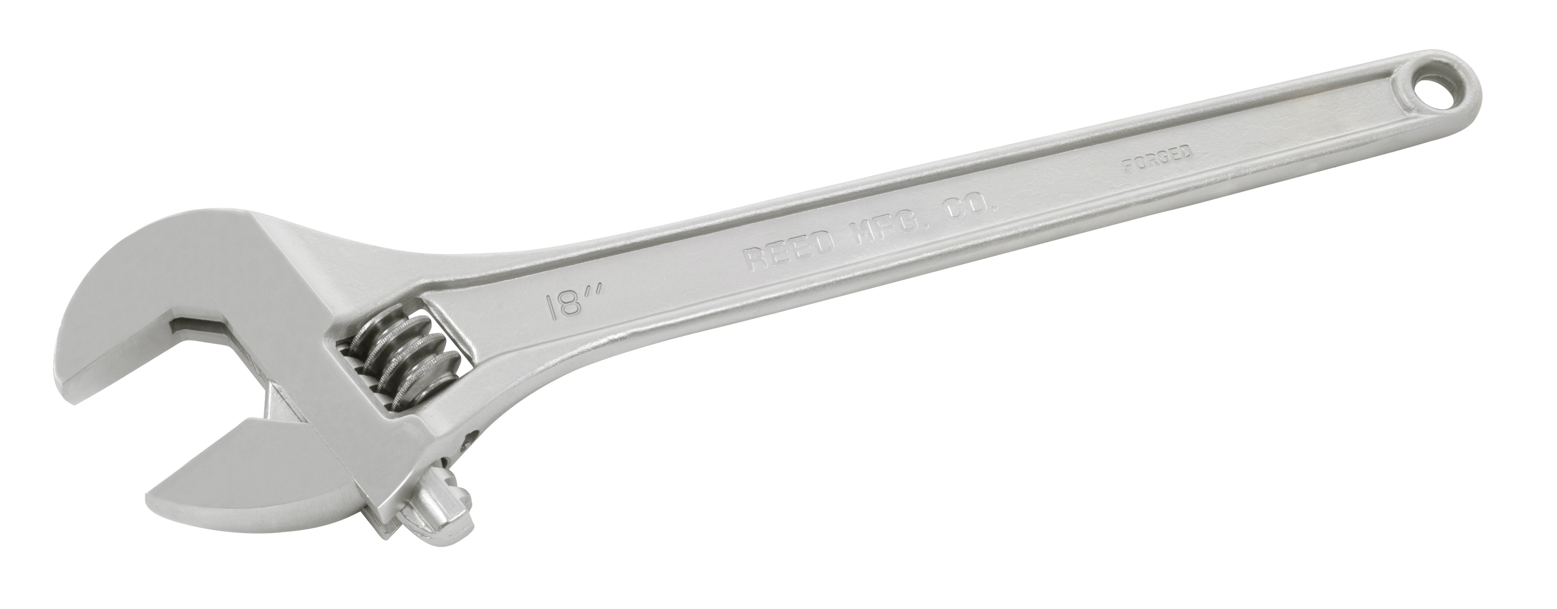 REED CW18 Chrome Finish Adjustable Wrench, 18-Inch