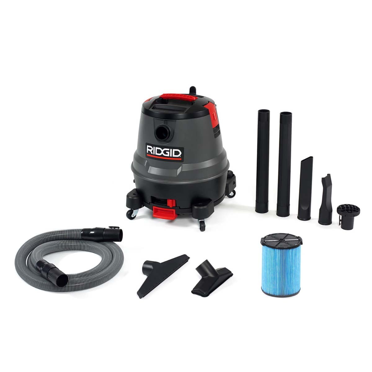 Ridgid 50333 Motor on Bottom Wet/Dry Vacuum, 12 Gallon, Red