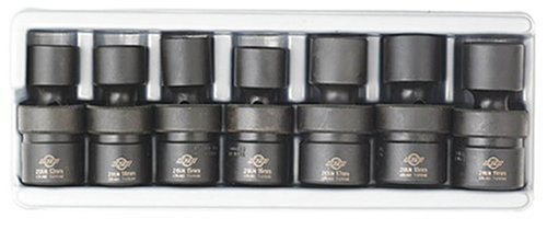 Sunex 2655 7 Piece 1/2-Inch Drive Universal Standard Metric Impact Socket Set
