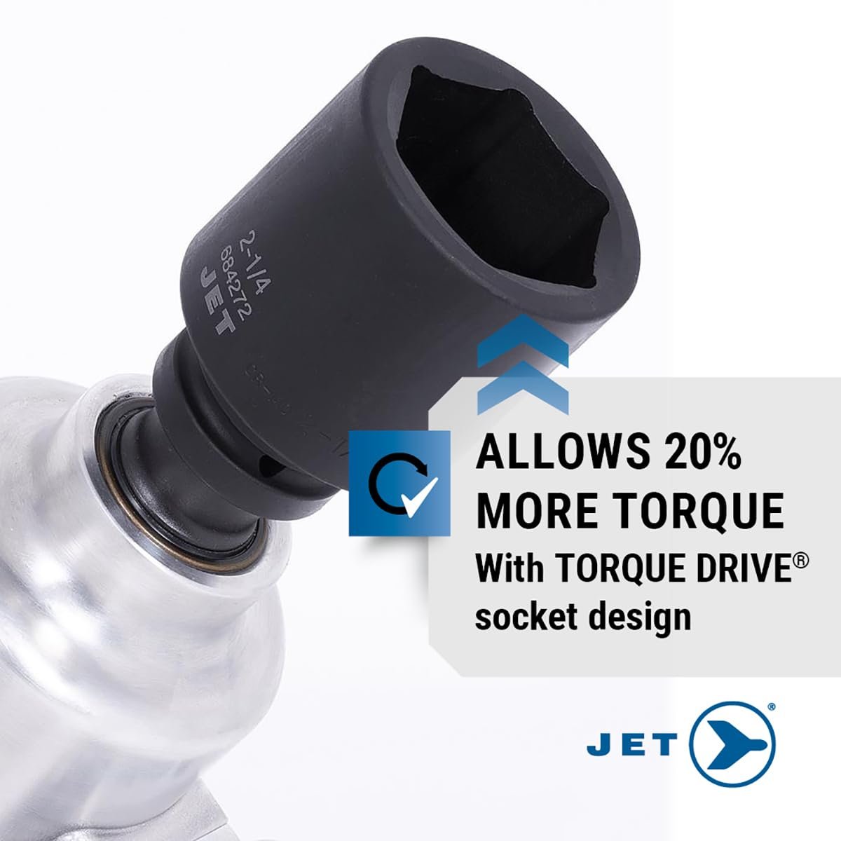 Jet 1 pouce Drive, jeu de 11 douilles à choc professionnelles Jumbo Deep SAE, 6 pans, 610504