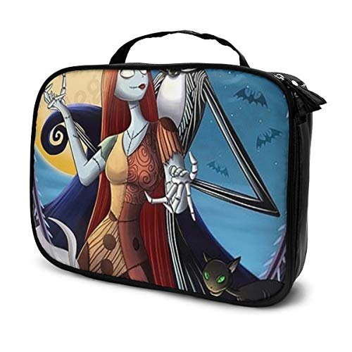 Jack Skellington Xmas Portable Travel Makeup Cosmetic Bags Organizer Multifunction Case Toiletry Bags